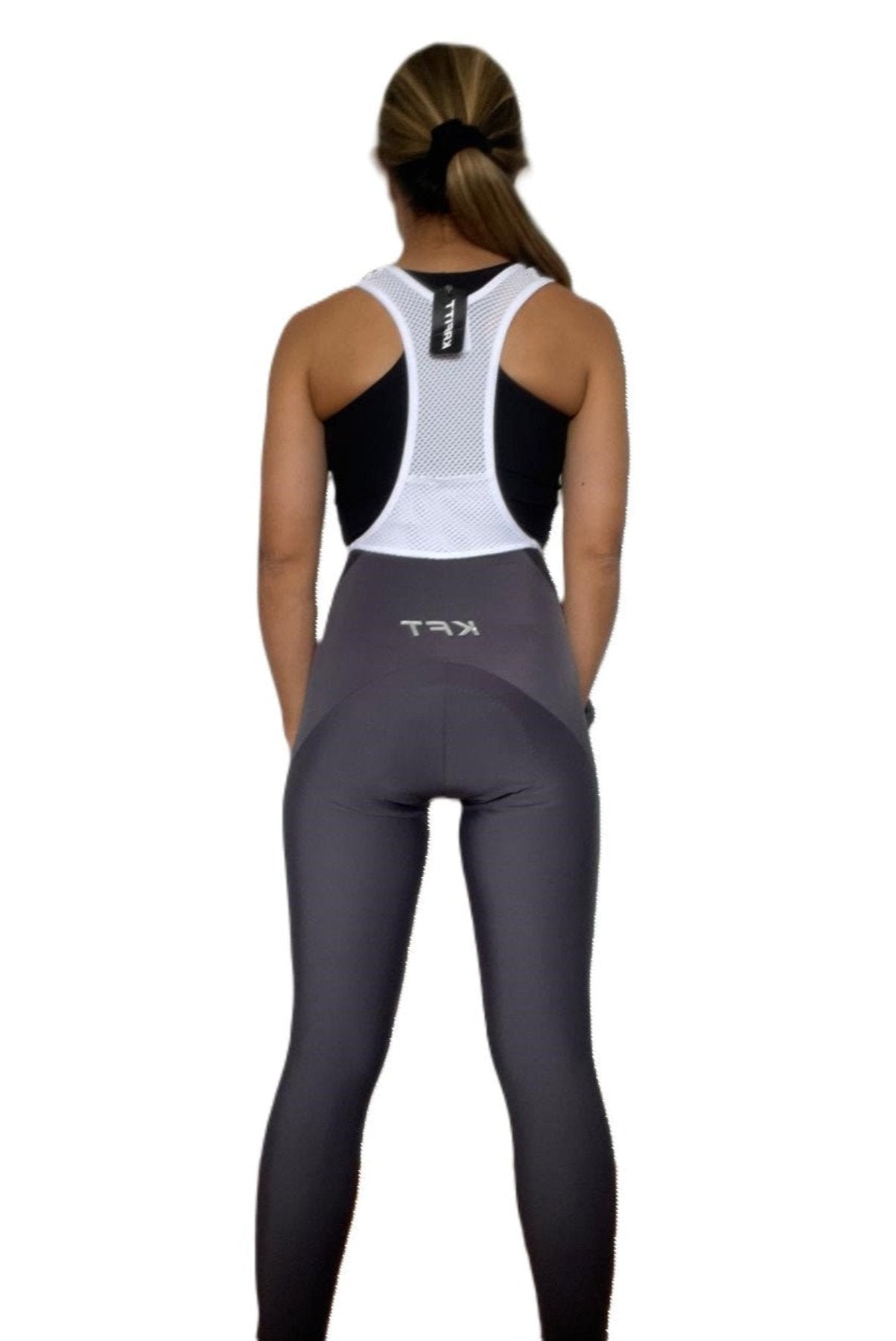 Licra Larga de Ciclismo Convencional Gris Mujer