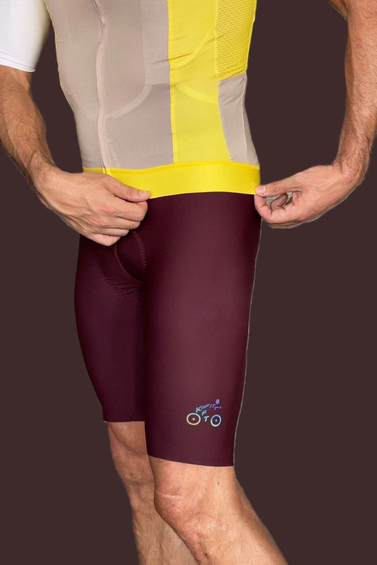 Licra Sin Costuras Vinotinto Hombre