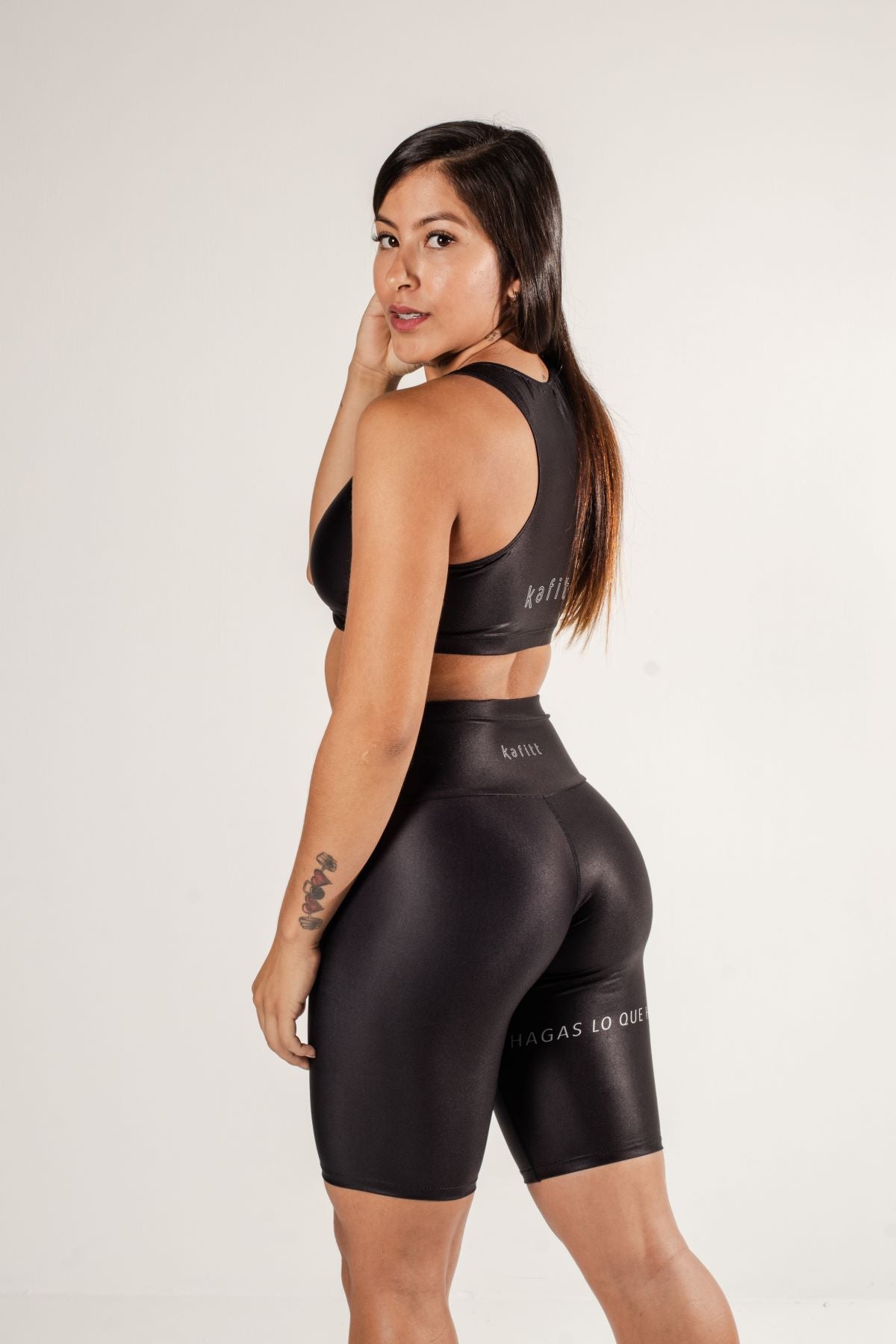 Conjunto Licra Larga + Top Fitness BASIC BLACK