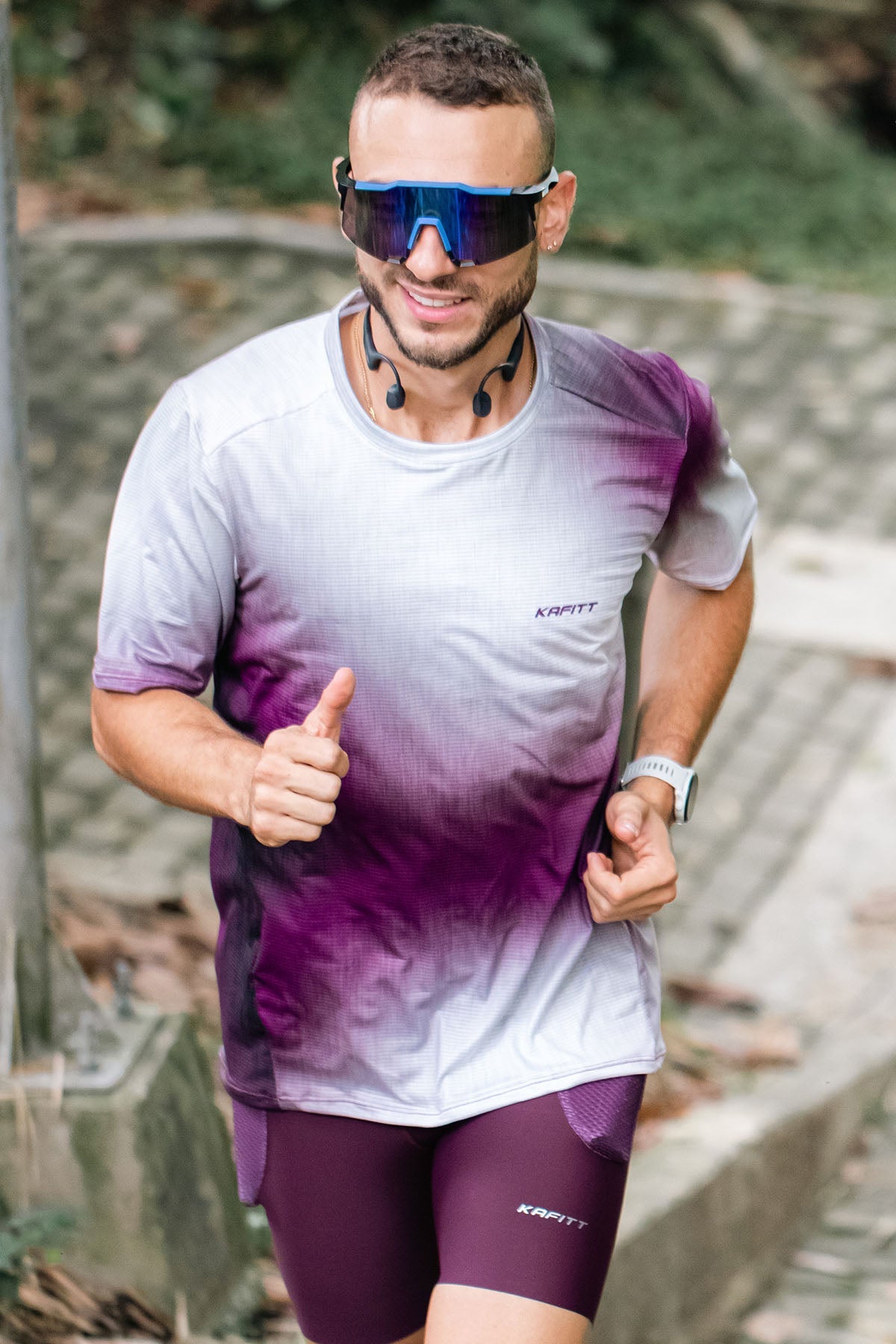 Licra Running Sin Costuras /Bolsillos Hombre Vino