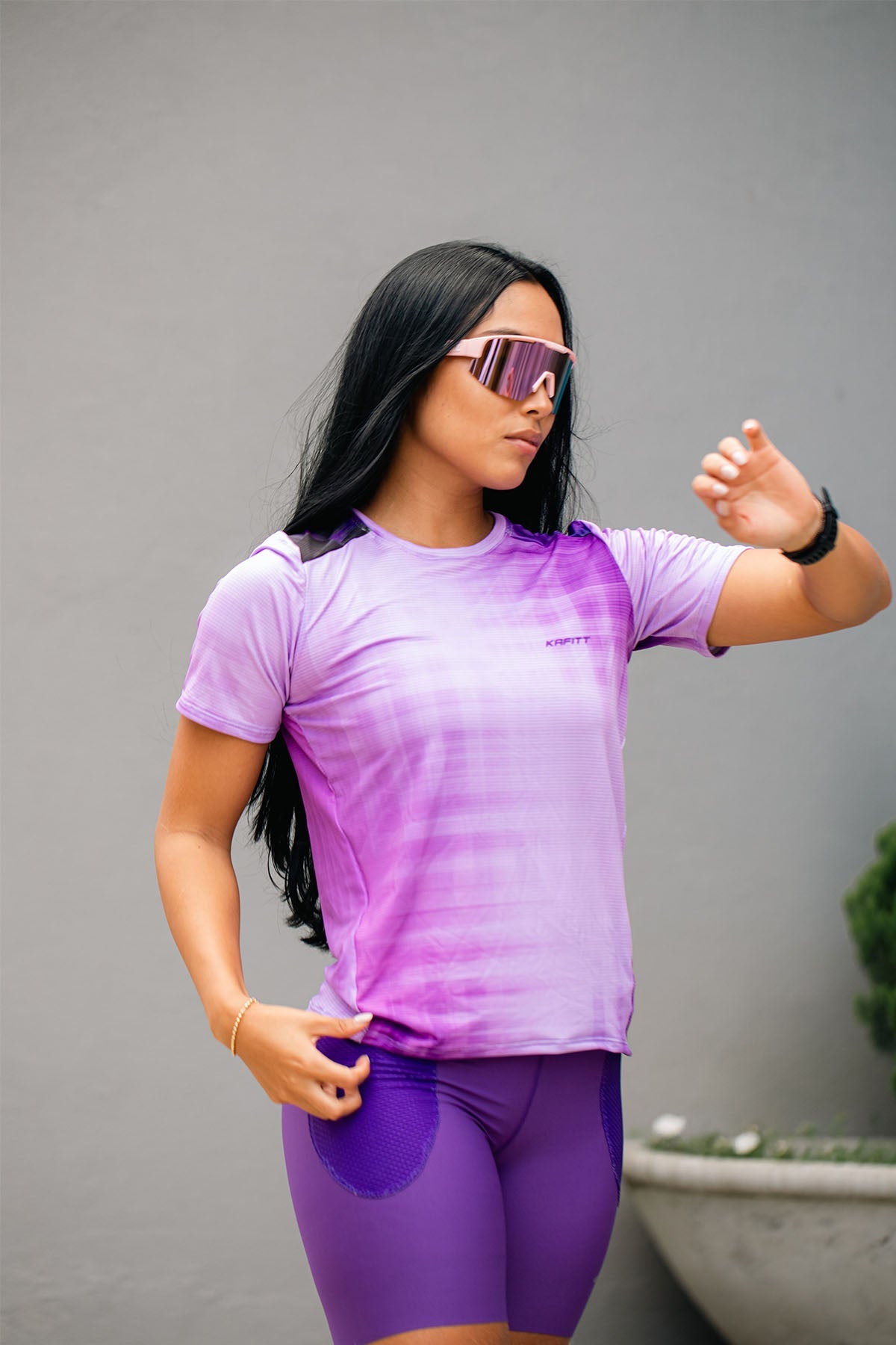 Camiseta Running Malbec Mujer MC