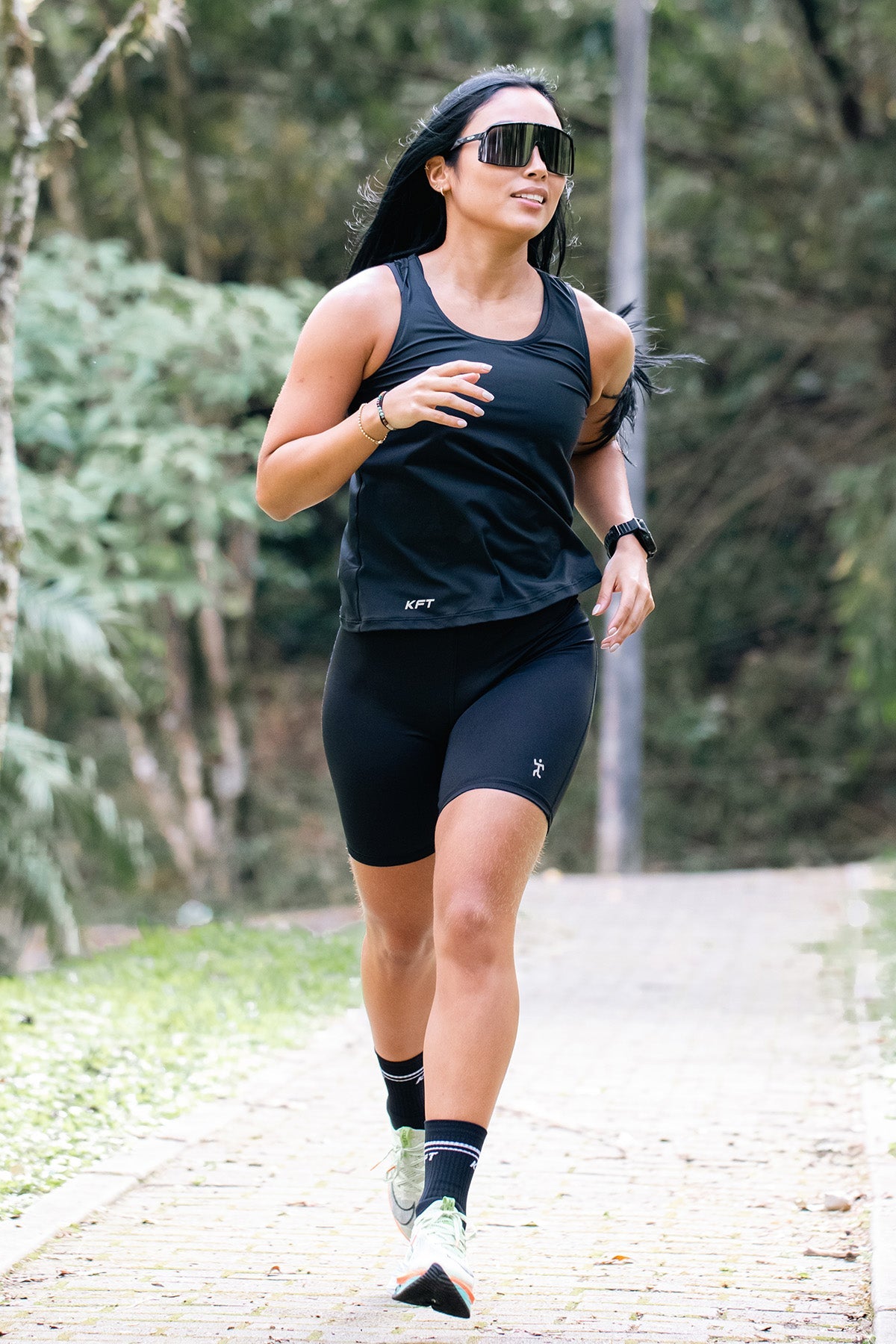 Camiseta Running Sisa Tela Fria Mujer Negra