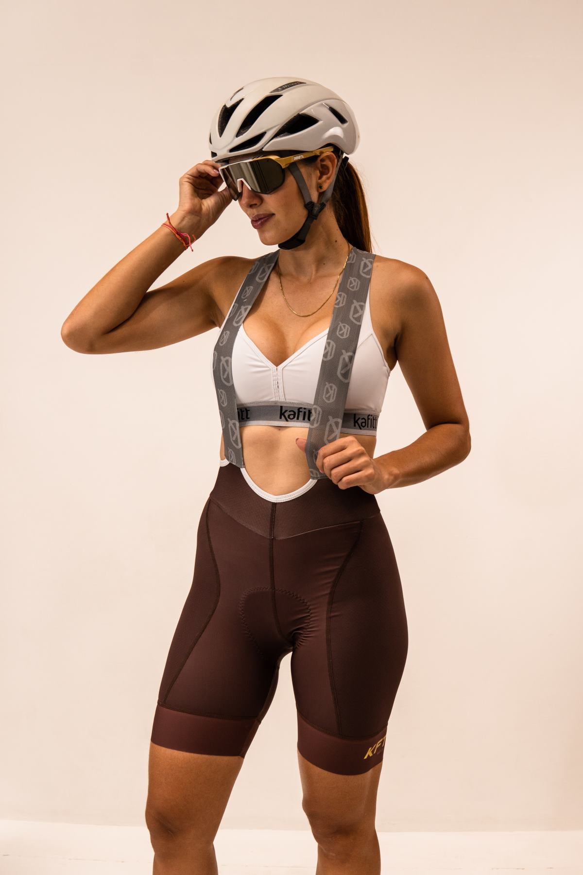 PRO UP BROWN WOMEN'S CYCLING LYCRA