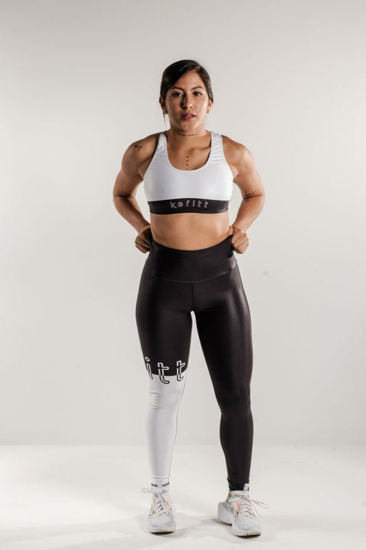 LONG LYCRA SET + KAFITT WHITE FITNESS TOP