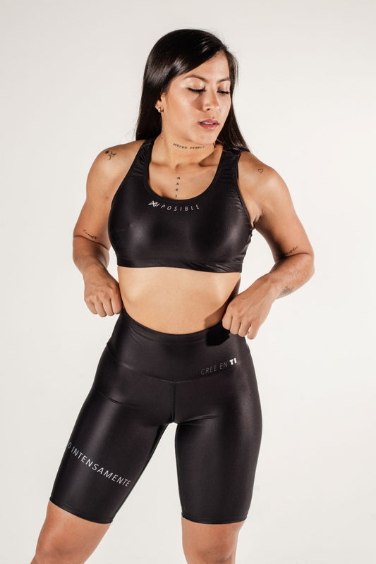 LONG LYCRA SET + BASIC BLACK FITNESS TOP