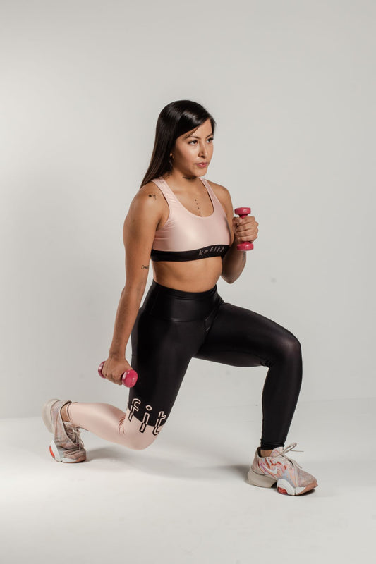 LONG LYCRA SET + NUDE FITNESS TOP
