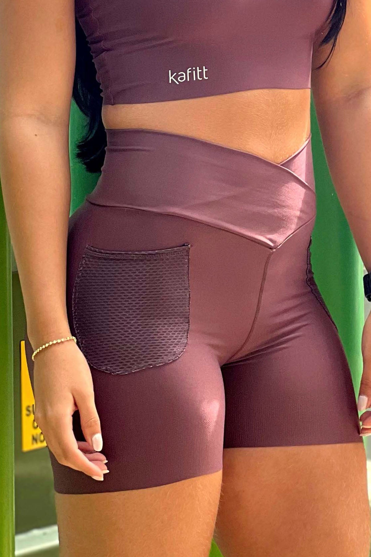 BROWN WOMEN'S SEAMLESS RUNNING LYCRA
