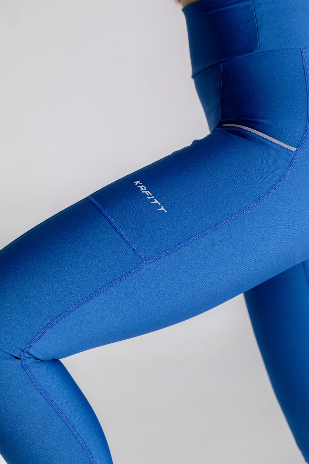 REFLECTIVE RUNNING LYCRA LONG PANTS ROYAL BLUE