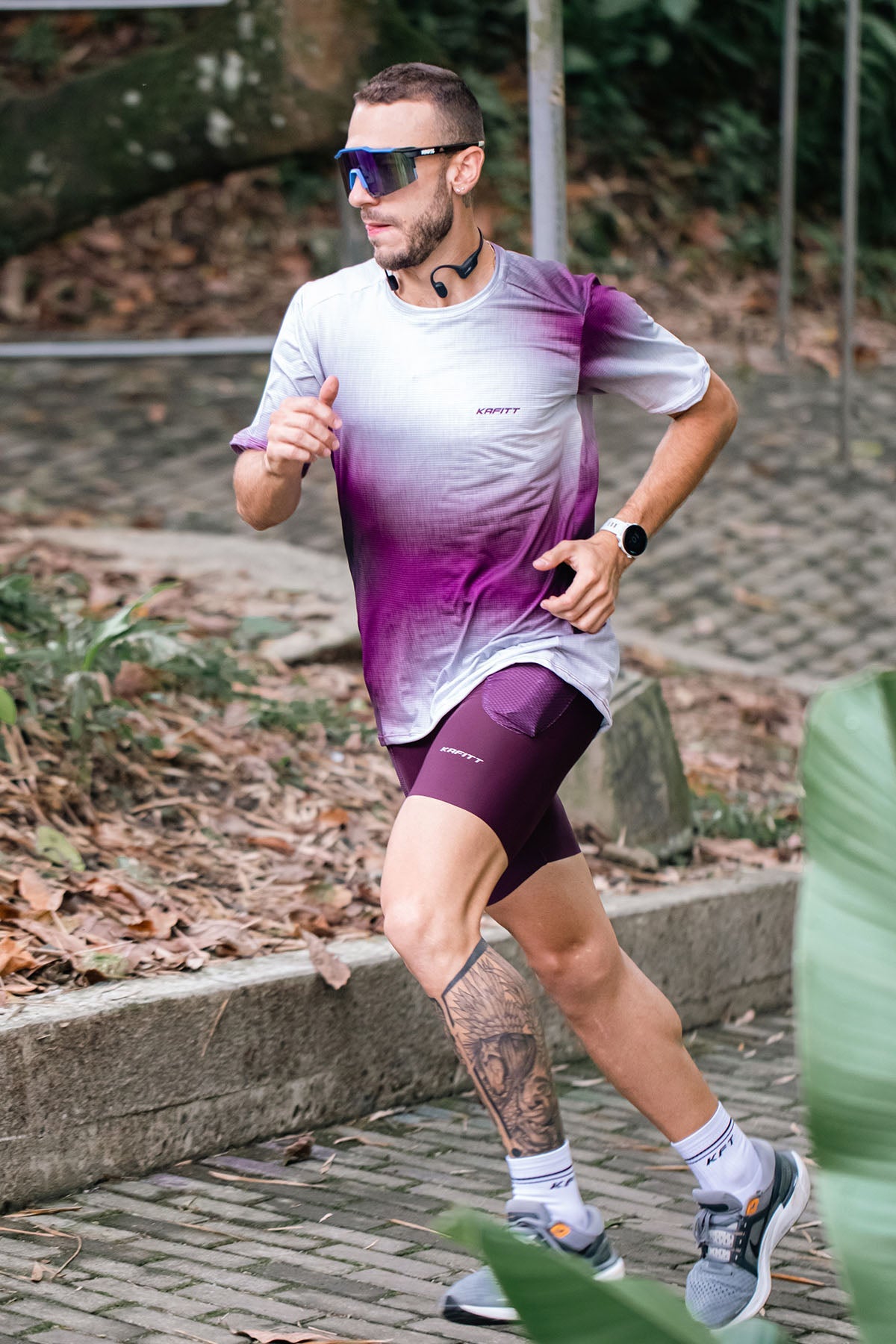 MEN'S WINE SEAMLESS RUNNING LYCRA