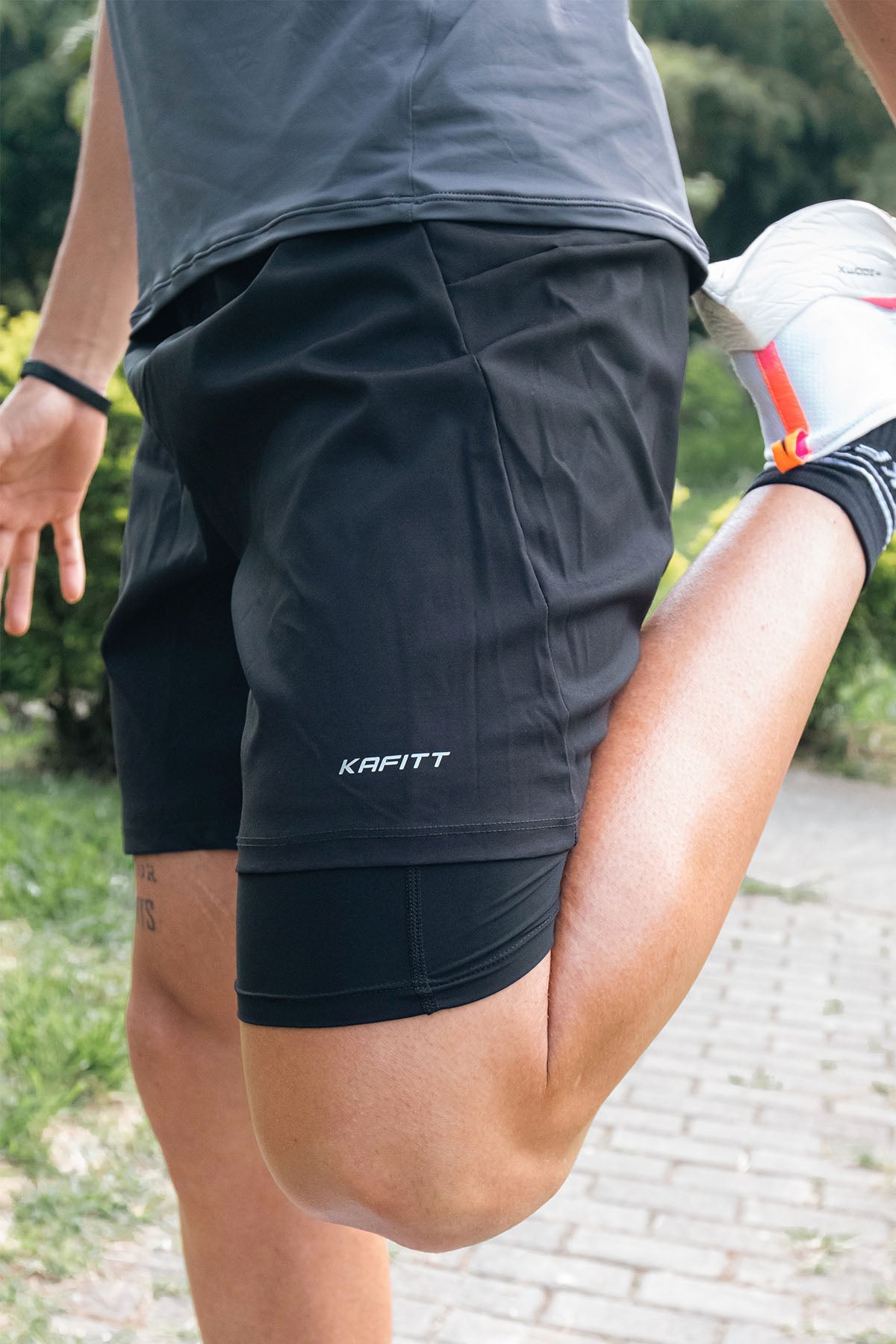 RUNNING SHORTS WITH BLACK LYCRA