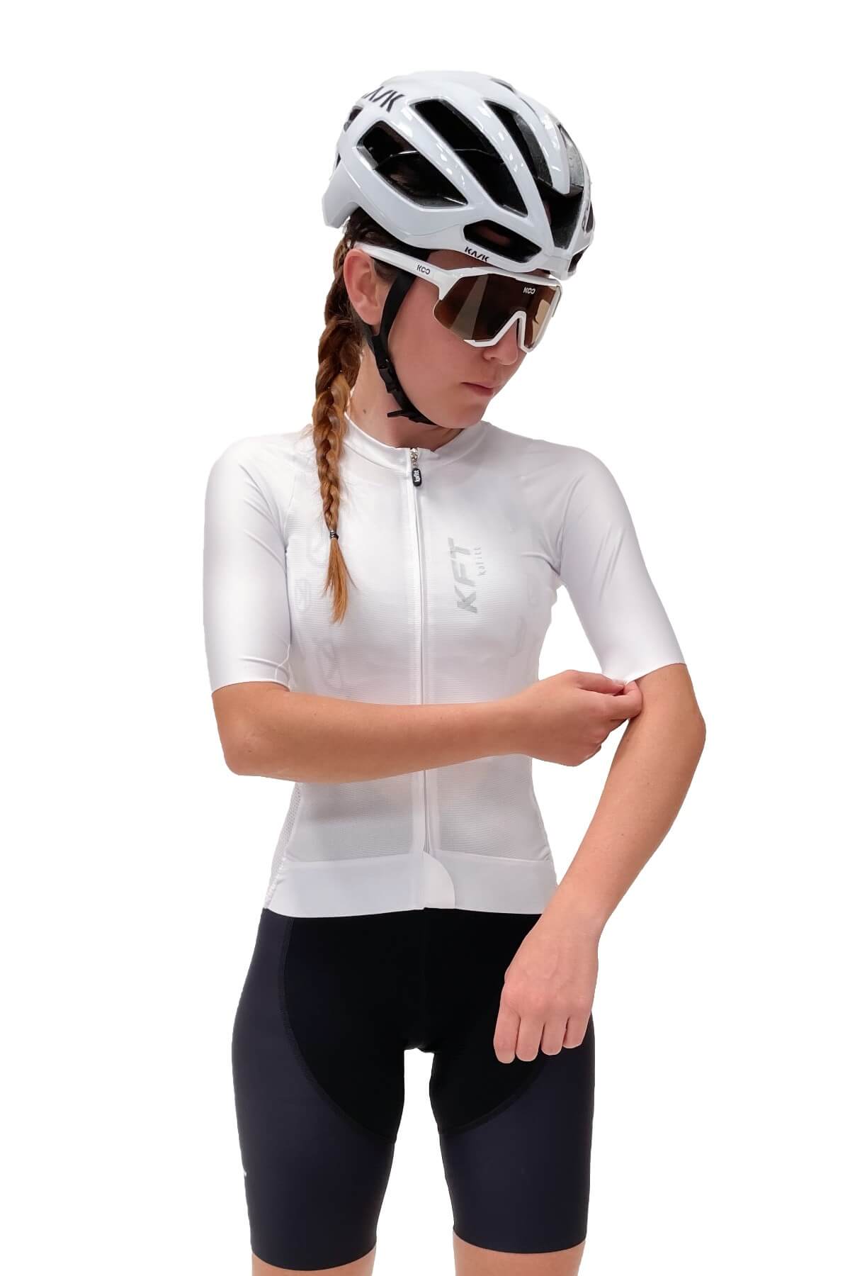 ELITE WHITE WOMEN'S CYCLING JERSEY