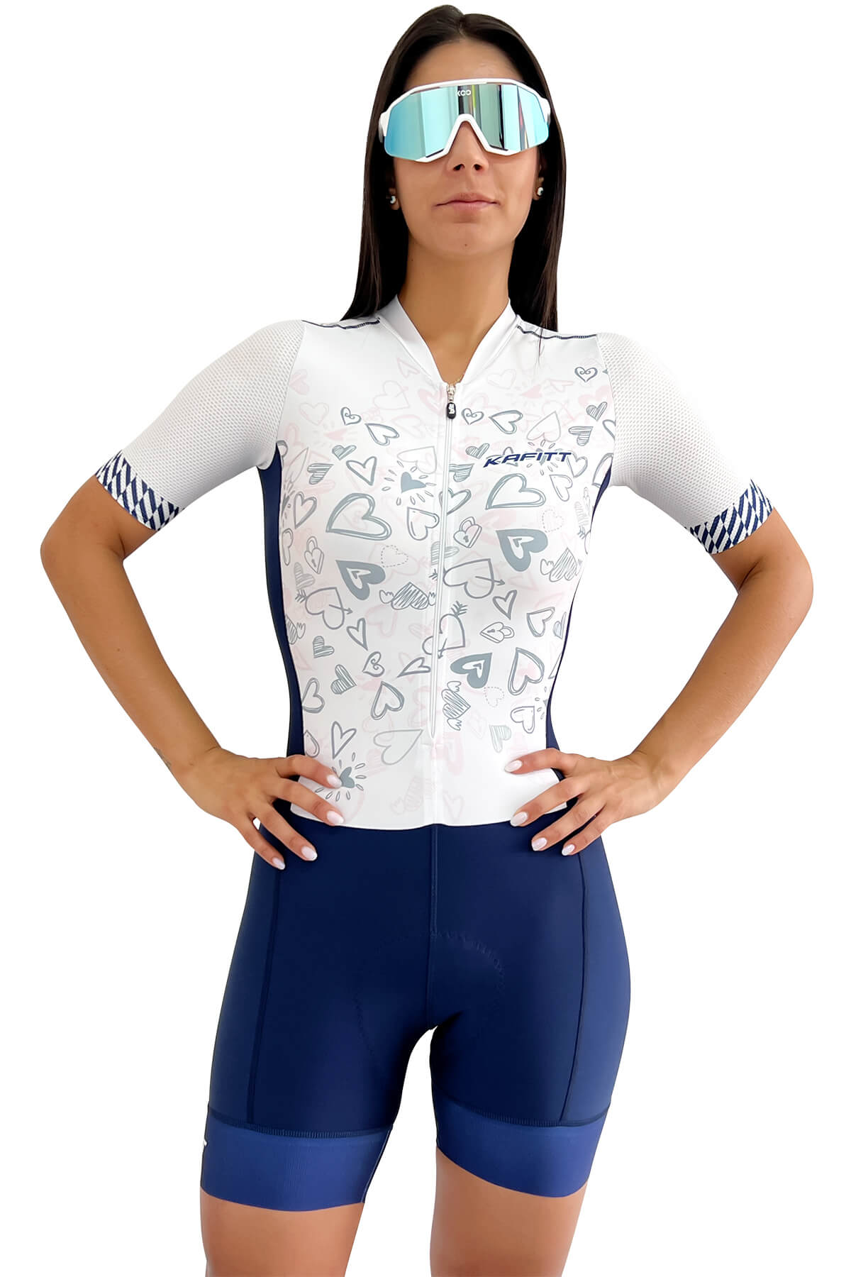 CUORE BLUE CYCLING JUMPSUIT