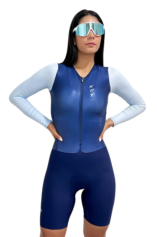LUXURY LIGHT SAPPHIRE WOMEN'S CYCLING JUMPSUIT