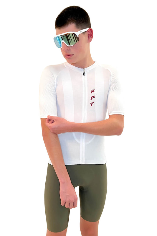 MEN'S WHITE DIAMOND BASIC CYCLING JERSEY 