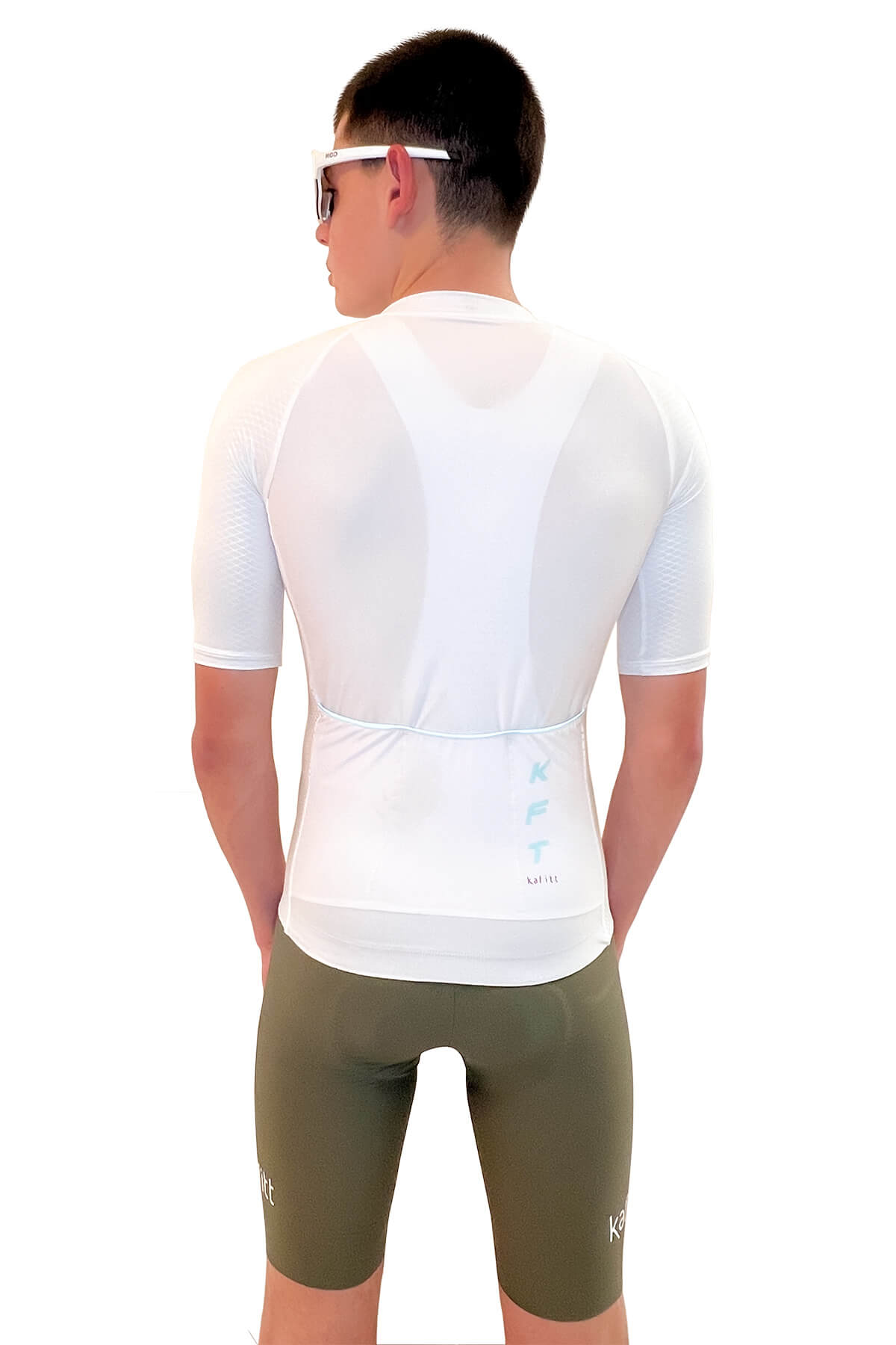 MEN'S WHITE DIAMOND BASIC CYCLING JERSEY 