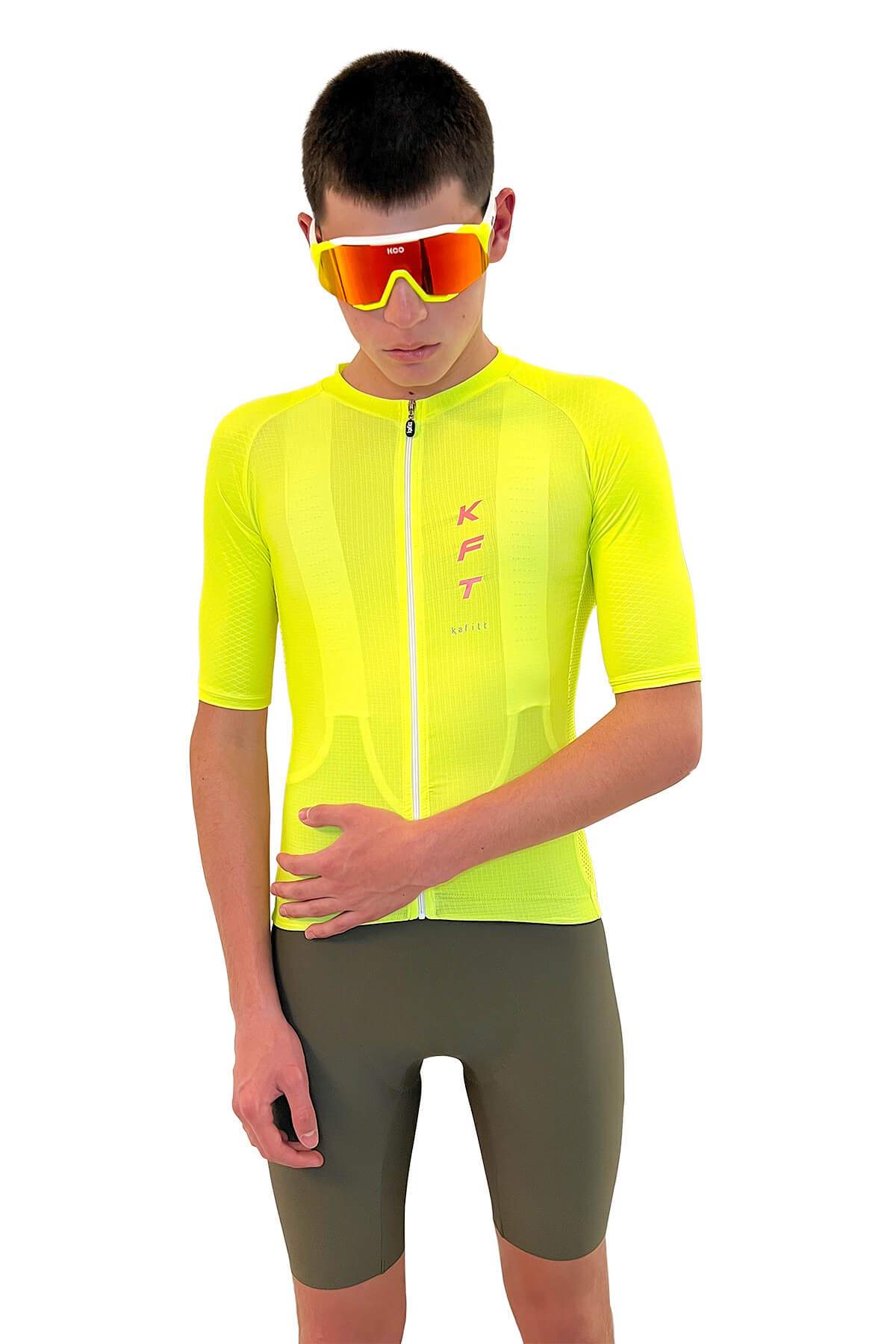 YAG YELLOW BASIC CYCLING JERSEY