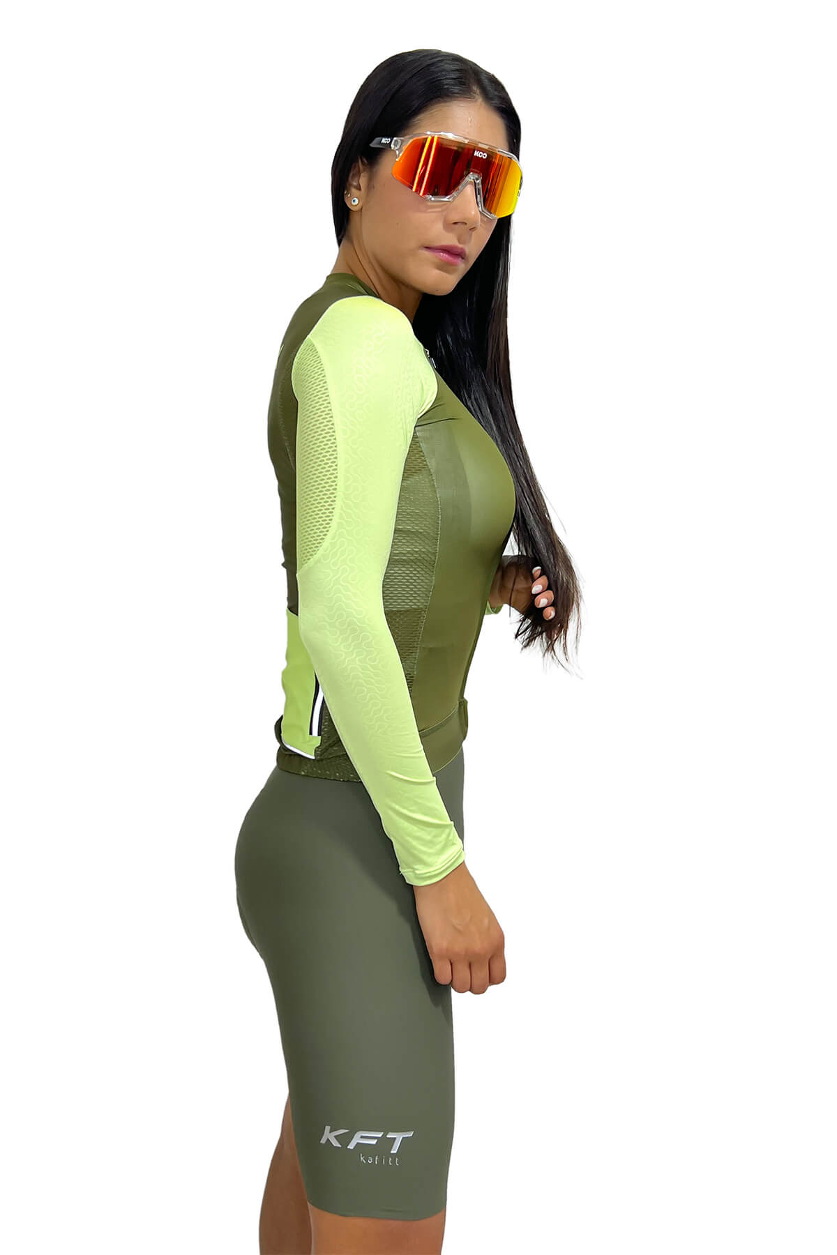 Jersey Elite ML Verde Manzana Mujer