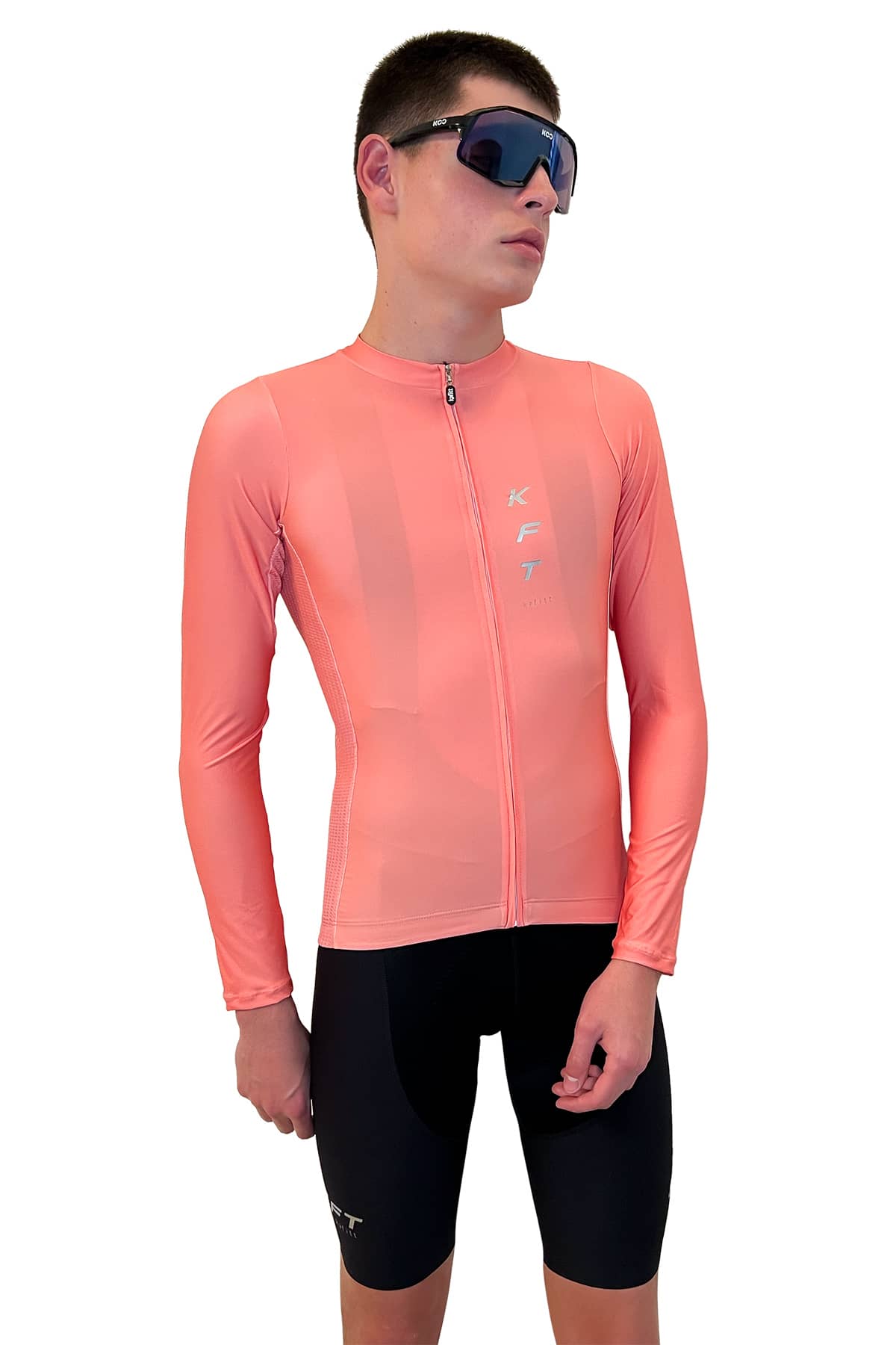 FASTER ML CYCLING JERSEY DARK SALMON