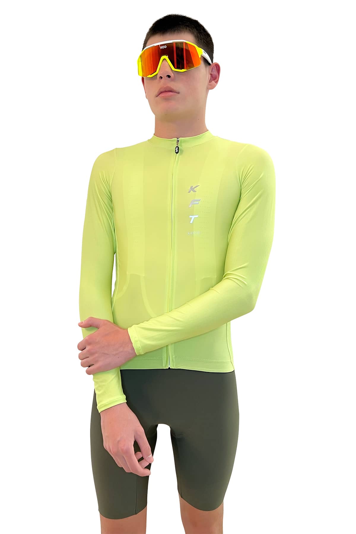 FASTER ML CYCLING JERSEY FLOWER GREEN MEN 