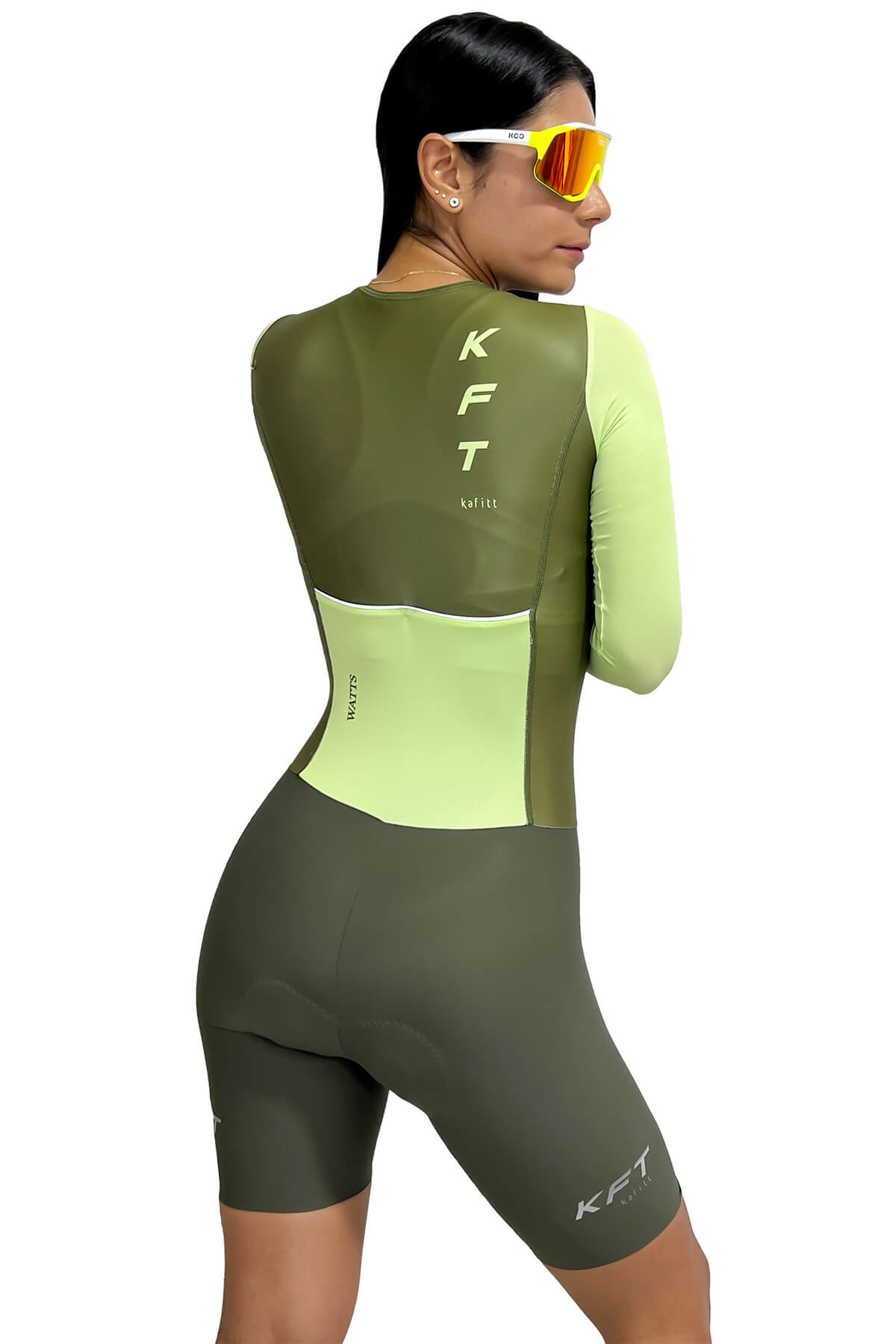 LUXURY APPLE GREEN WOMEN'S CYCLING JUMPSUIT