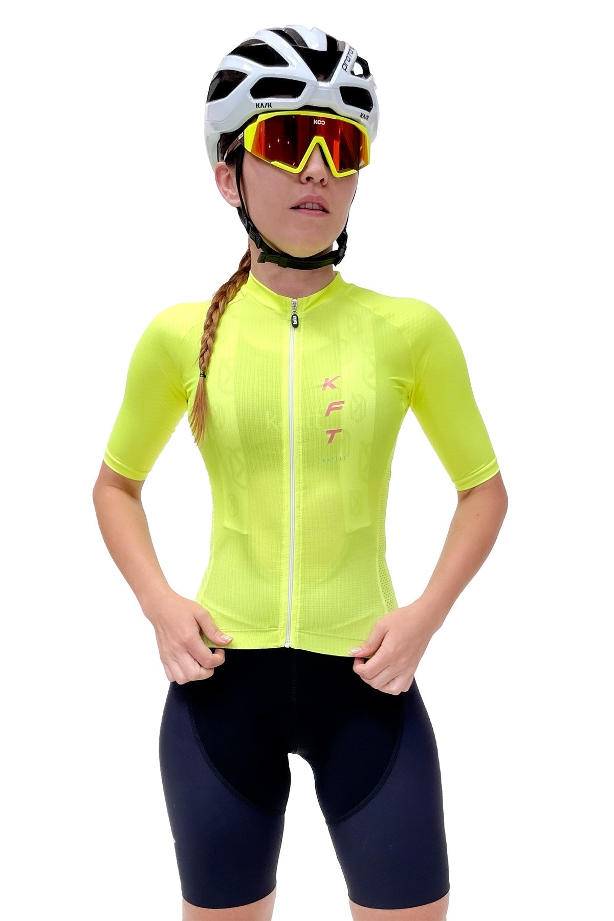 BASIC CYCLING JERSEY YAG YELLOW WOMEN