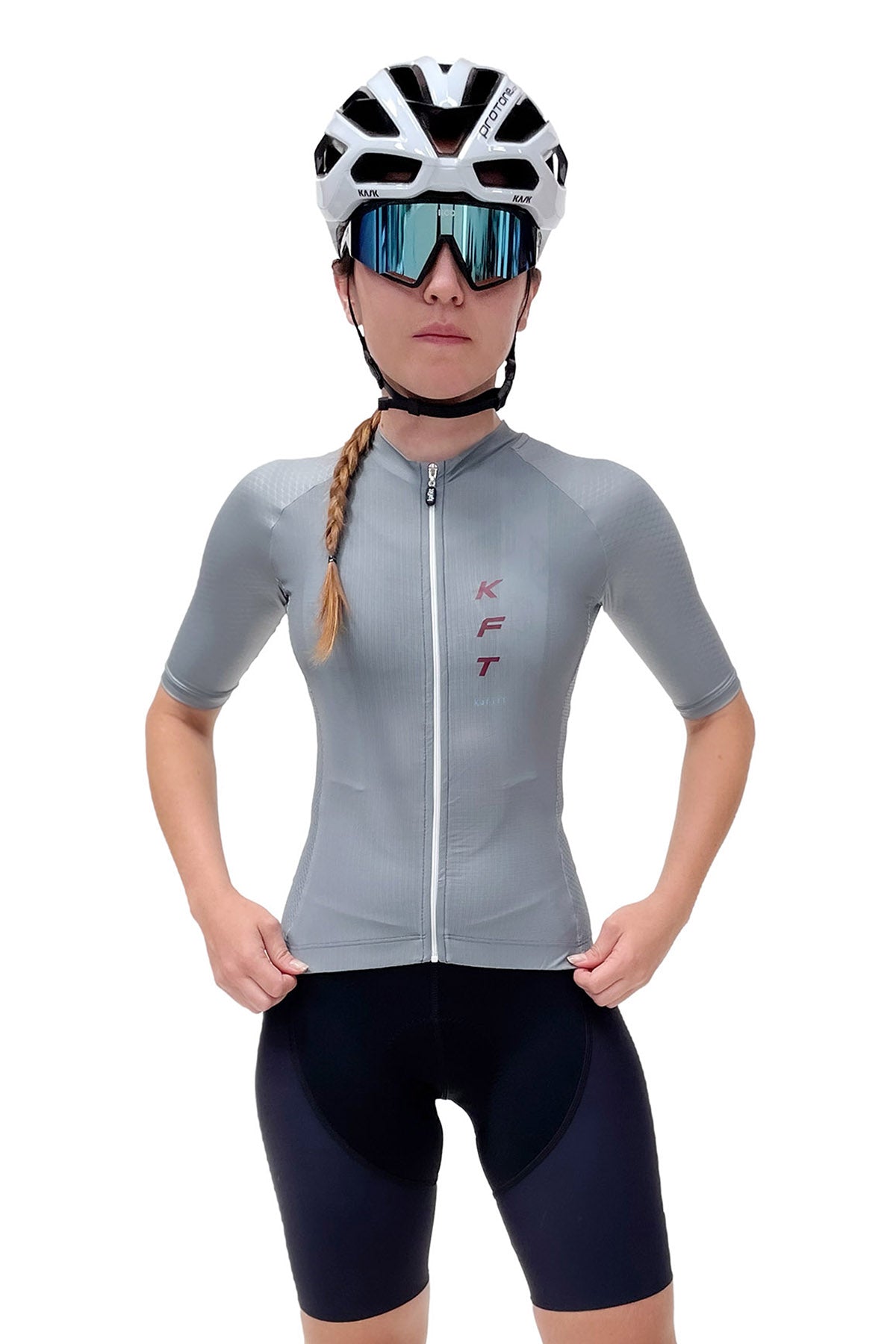 WOMEN'S BASIC CYCLING JERSEY LUNAR GREY