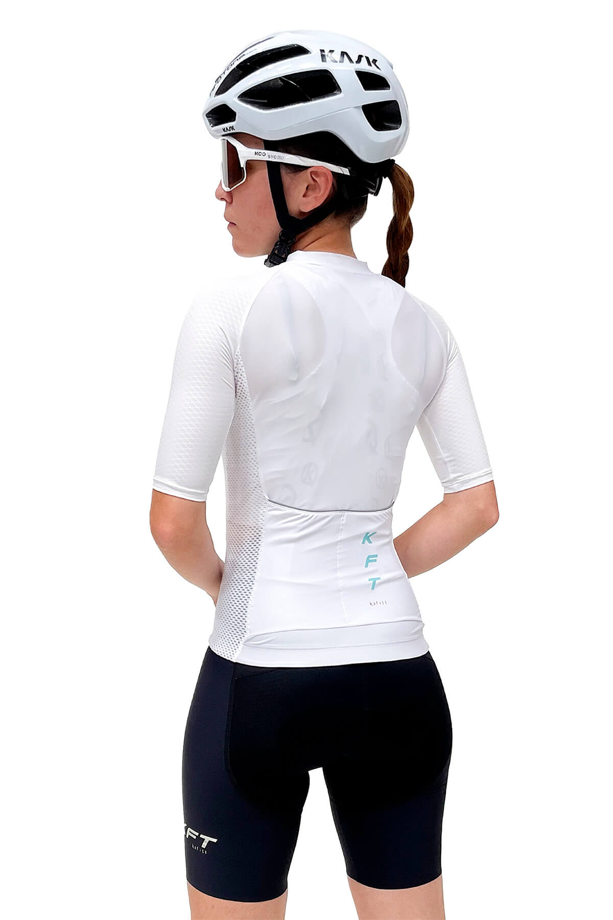 WOMEN'S WHITE DIAMOND BASIC CYCLING JERSEY